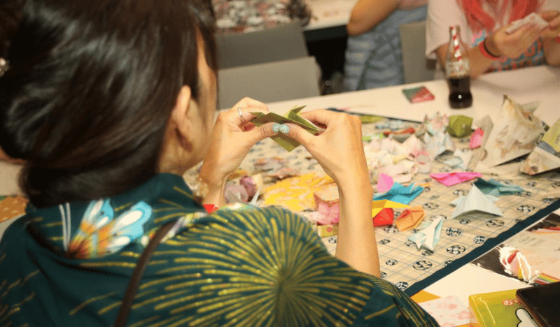 Photo of wpman folding an origami crane